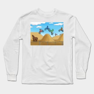 Dumb Bear - Motocross Long Sleeve T-Shirt